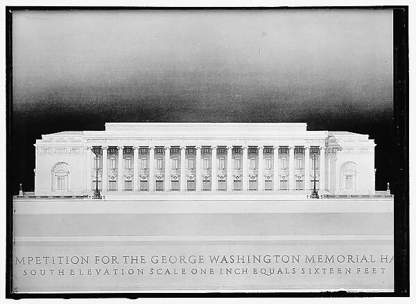 Washington Memorial - drawings, between 1914 and 1917. Creator: Harris & Ewing. Washington Memorial - drawings, between 1914 and 1917. Creator: Harris & Ewing