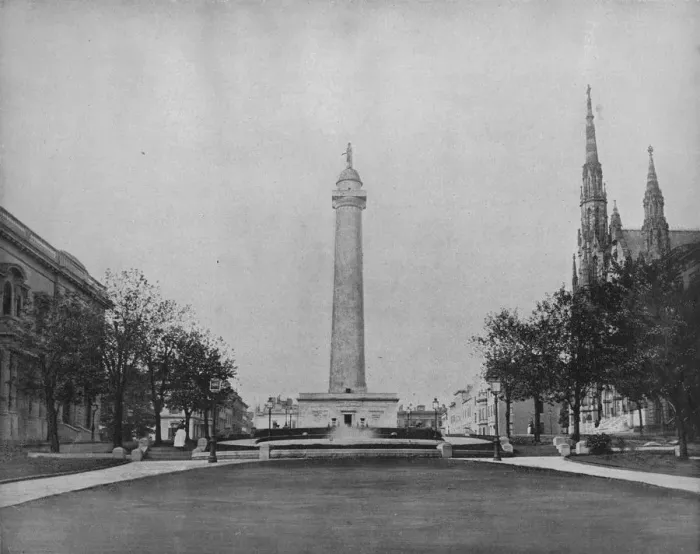 Framed Print : Washington Monument, Baltimore, c1897. Creator: Unknown