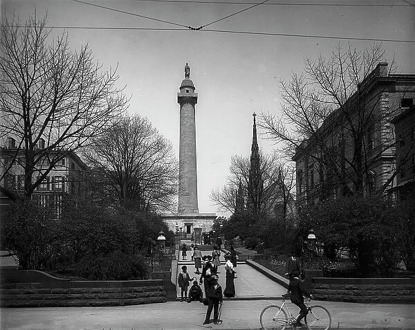 Washington Monument, Baltimore, c1902. Creator: William H. Jackson