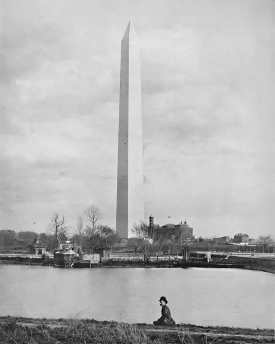 Framed Print : Washington Monument, Washington D. C. c1897. Creator: Unknown Framed Print : Washington Monument, Washington D. C. c1897. Creator: Unknown