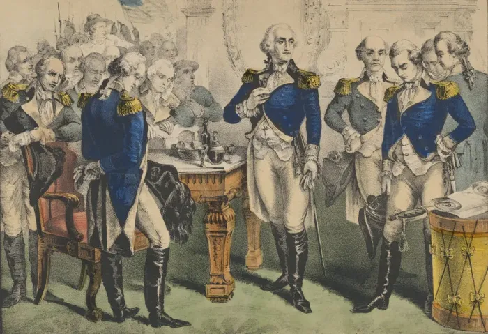 Framed Print : Washington Taking Leave of the Officers of His Army-at Franciss Tavern, Broad Street Framed Print : Washington Taking Leave of the Officers of His Army-at Franciss Tavern, Broad Street