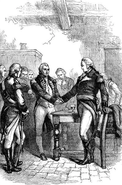 Washington taking leave of his old comrades, 1783 (c1880)