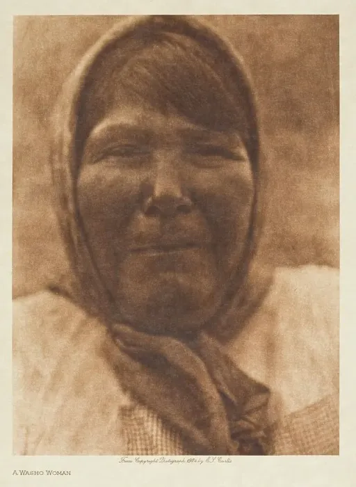 Framed Print : A Washo Woman, 1924. Creator: Edward Sheriff Curtis Framed Print : A Washo Woman, 1924. Creator: Edward Sheriff Curtis
