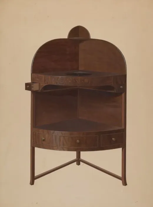 Framed Print : Washstand, c. 1939. Creator: Henry Moran Framed Print : Washstand, c. 1939. Creator: Henry Moran