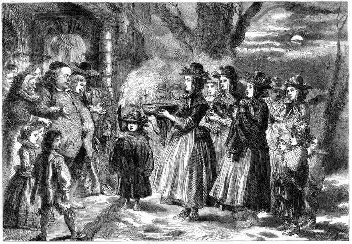 Framed Print : The Wassail Bowl, 1860. Artist: Sir John Gilbert Framed Print : The Wassail Bowl, 1860. Artist: Sir John Gilbert
