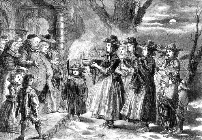 Framed Print : The Wassail Bowl - drawn by John Gilbert, 1860. Creator: Smyth Framed Print : The Wassail Bowl - drawn by John Gilbert, 1860. Creator: Smyth