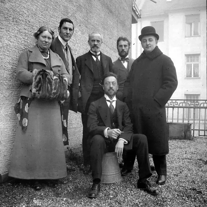 Framed Print : Wassily Kandinsky with group of artists from the Blue Rider, 1911-1912 Framed Print : Wassily Kandinsky with group of artists from the Blue Rider, 1911-1912