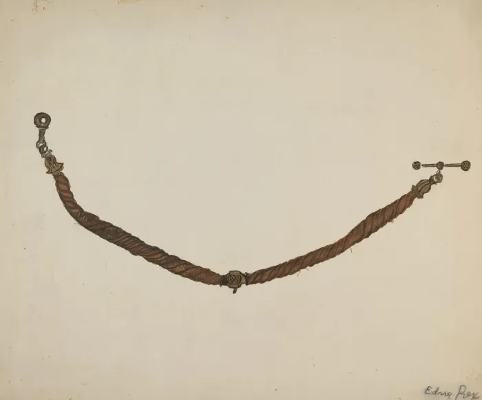 Framed Print : Watch Chain, 1935 / 1942. Creator: Edna C. Rex Framed Print : Watch Chain, 1935 / 1942. Creator: Edna C. Rex