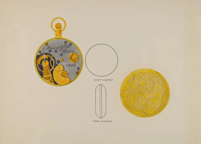 Framed Print : Watch, Frame and Case, c. 1936. Creator: Harry G Aberdeen Framed Print : Watch, Frame and Case, c. 1936. Creator: Harry G Aberdeen