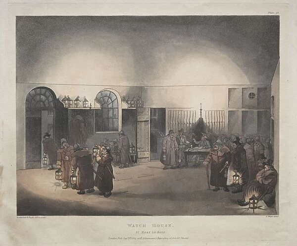 Watch House, St. Mary Le Boue, 1809. Creator: Thomas Rowlandson (British, 1756-1827)
