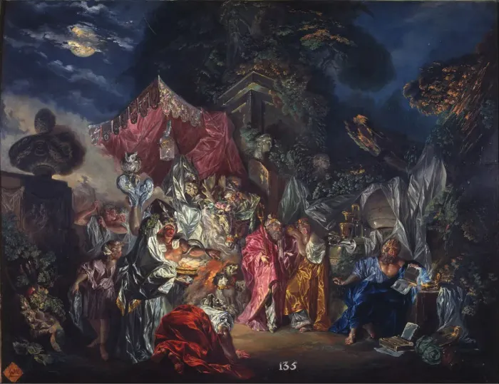 Framed Print : The watchfulness of Diogenes. Artist: Paret y Alcazar, Luis (1746-1799) Framed Print : The watchfulness of Diogenes. Artist: Paret y Alcazar, Luis (1746-1799)