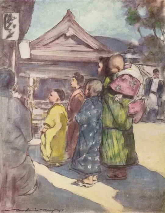 Framed Print : Watching the Play, c1887, (1901). Artist: Mortimer L Menpes Framed Print : Watching the Play, c1887, (1901). Artist: Mortimer L Menpes