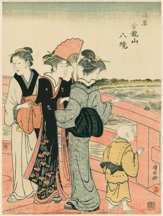 Framed Print : Watching the Water Festival from Azuma Bridge, from the series Eight Precincts of the... c. 1782. Creator: Torii Kiyonaga Framed Print : Watching the Water Festival from Azuma Bridge, from the series Eight Precincts of the... c. 1782. Creator: Torii Kiyonaga