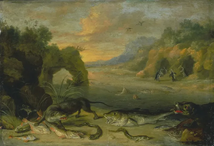 Framed Print : Water, between 1660 and 1670. Creator: Jan van Kessel Framed Print : Water, between 1660 and 1670. Creator: Jan van Kessel
