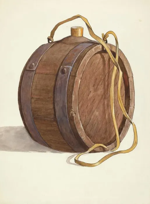 Framed Print : Water Barrel or Runlet, c. 1937. Creator: Dana Bartlett Framed Print : Water Barrel or Runlet, c. 1937. Creator: Dana Bartlett