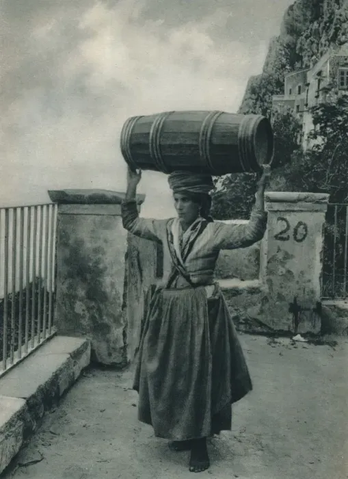 Framed Print : Water-bearer, Capri, Italy, 1927. Artist: Eugen Poppel Framed Print : Water-bearer, Capri, Italy, 1927. Artist: Eugen Poppel