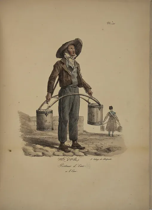 Framed Print : Water Bearer. From the Series Cris de Paris (The Cries of Paris), 1815. Creator: Vernet, Carle (1758-1836). Water Bearer. From the Series Cris de Paris (The Cries of Paris), 1815. Creator: Vernet, Carle (1758-1836) Framed Print : Water Bearer. From the Series Cris de Paris (The Cries of Paris), 1815. Creator: Vernet, Carle (1758-1836). Water Bearer. From the Series Cris de Paris (The Cries of Paris), 1815. Creator: Vernet, Carle (1758-1836)