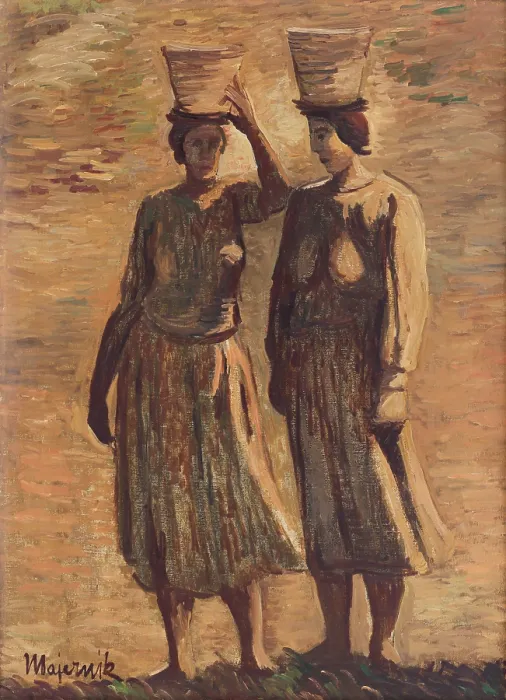 Framed Print : Water Bearers, around 1940. Creator: Cyprian Majernik Framed Print : Water Bearers, around 1940. Creator: Cyprian Majernik