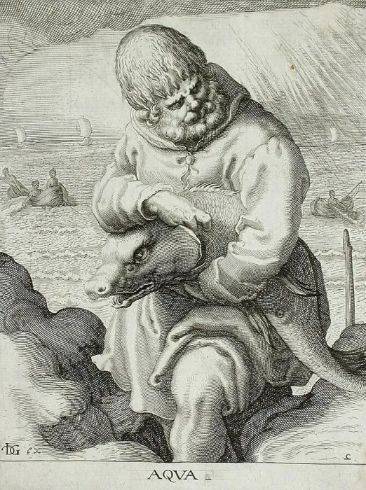 Framed Print : Water, c1588. Creator: Jacques de Gheyn II Framed Print : Water, c1588. Creator: Jacques de Gheyn II