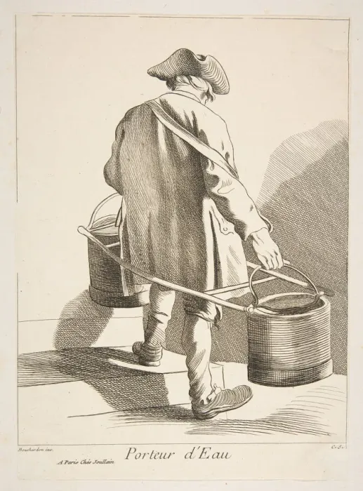 Framed Print : Water Carrier, 1742. Creator: Caylus, Anne-Claude-Philippe de Framed Print : Water Carrier, 1742. Creator: Caylus, Anne-Claude-Philippe de