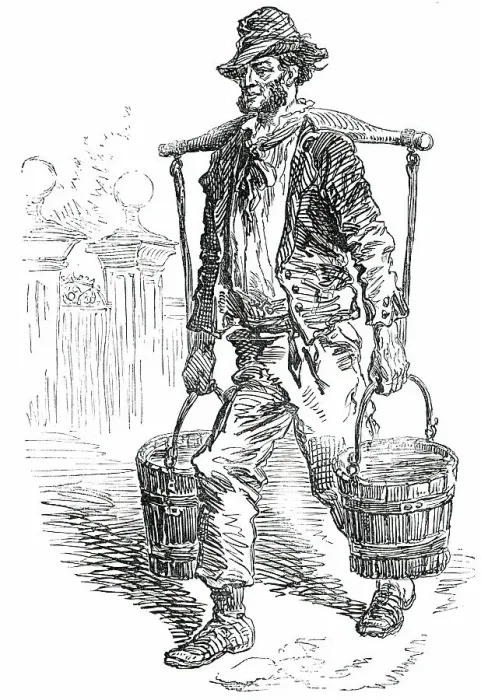 Framed Print : Water-Carrier at Hampstead, 1850. Creator: Unknown Framed Print : Water-Carrier at Hampstead, 1850. Creator: Unknown