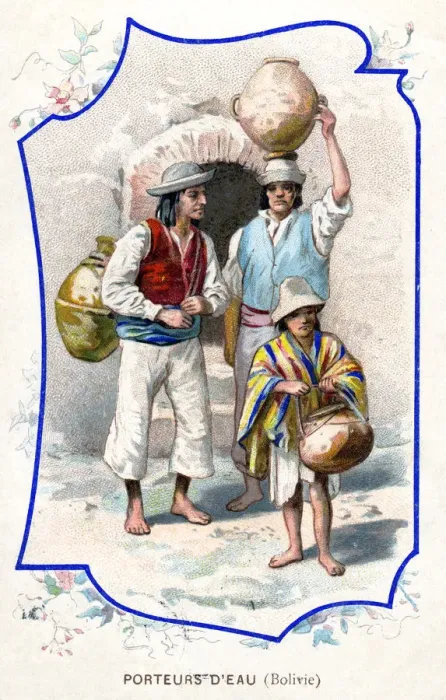 Framed Print : Water carriers, Bolivia, 1911 Framed Print : Water carriers, Bolivia, 1911