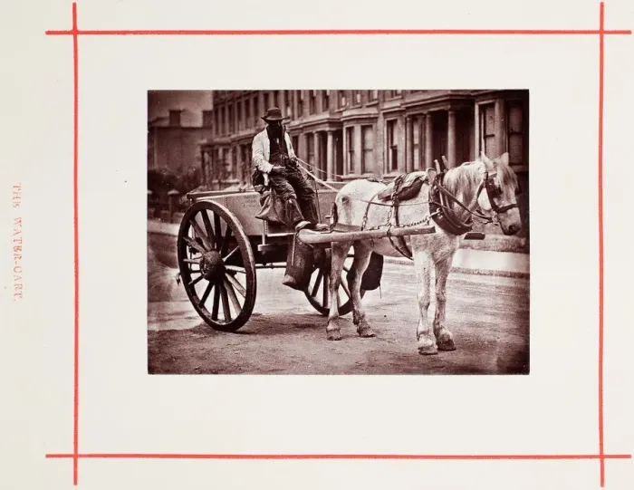 Framed Print : The Water-Cart, 1877. Creator: John Thomson Framed Print : The Water-Cart, 1877. Creator: John Thomson