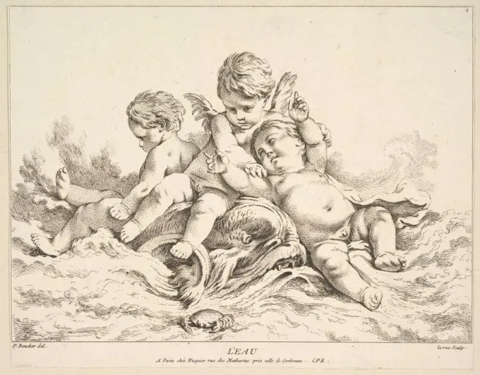 Framed Print : Water. Creator: Louis Felix de la Rue Framed Print : Water. Creator: Louis Felix de la Rue