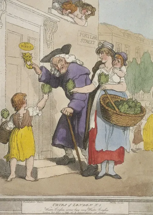 Framed Print : Water Cresses, come buy my Water Cresses, plate V of Cries of London, 1799. Artist Framed Print : Water Cresses, come buy my Water Cresses, plate V of Cries of London, 1799. Artist