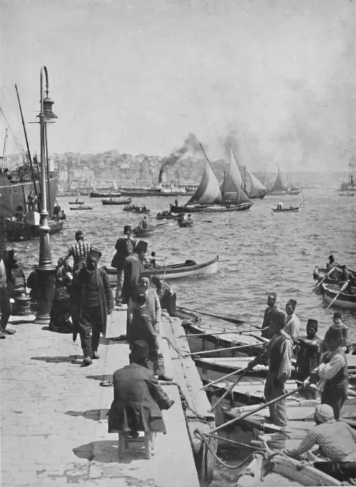 Framed Print : The Water-front of Stamboul, with Pera in the distance, 1913 Framed Print : The Water-front of Stamboul, with Pera in the distance, 1913