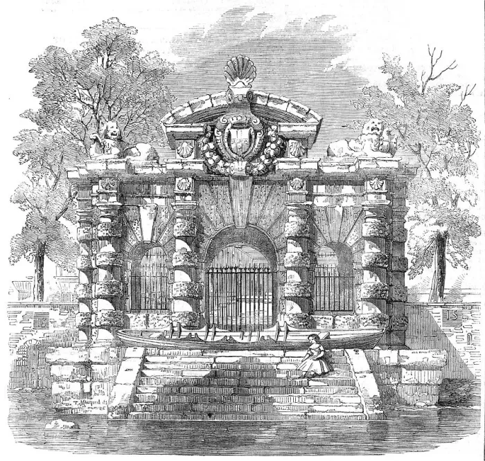 Framed Print : The Water-Gate of York House, Buckingham-Street, Strand, 1854. Creator: Unknown Framed Print : The Water-Gate of York House, Buckingham-Street, Strand, 1854. Creator: Unknown