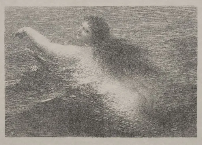 Framed Print : The Water Genius, 1896. Creator: Henri Fantin-Latour (French, 1836-1904) Framed Print : The Water Genius, 1896. Creator: Henri Fantin-Latour (French, 1836-1904)