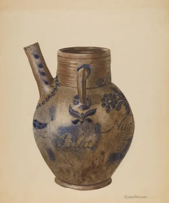 Framed Print : Water Jug, c. 1936. Creator: Yolande Delasser Framed Print : Water Jug, c. 1936. Creator: Yolande Delasser