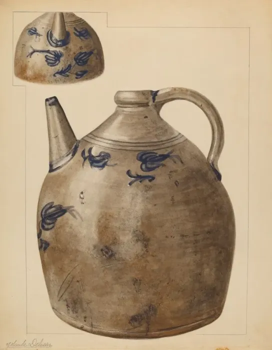Framed Print : Water Jug, c. 1937. Creator: Yolande Delasser Framed Print : Water Jug, c. 1937. Creator: Yolande Delasser