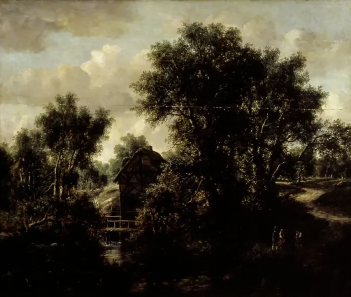 Framed Print : The water mill, c1700. Creator: Meindert Hobbema Framed Print : The water mill, c1700. Creator: Meindert Hobbema