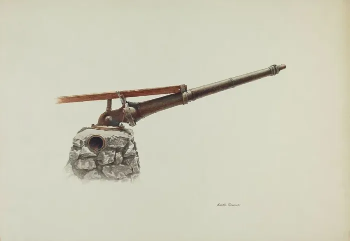 Framed Print : Water Nozzle, c. 1940. Creator: Edith Towner Framed Print : Water Nozzle, c. 1940. Creator: Edith Towner