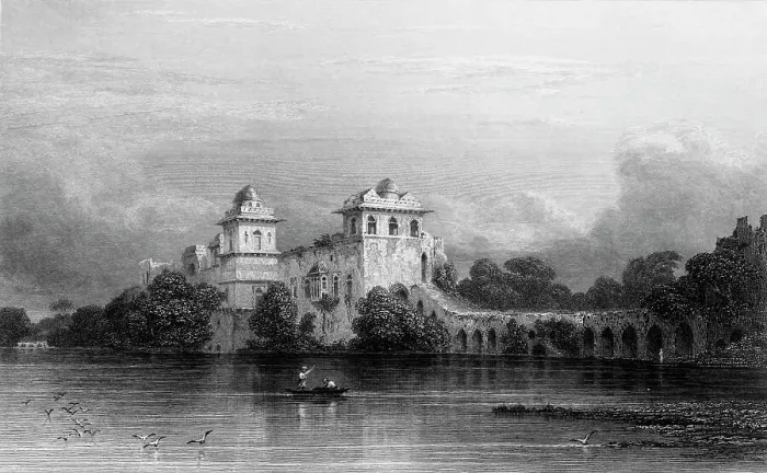 Framed Print : The Water Palace, - Mandoo, 1834. Creator: Anthony Vandyke Copley Fielding Framed Print : The Water Palace, - Mandoo, 1834. Creator: Anthony Vandyke Copley Fielding