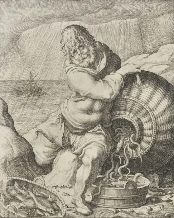 Framed Print : Water (Phlegmaticus), from The Four Temperaments, 1596-97 Creator: Zacharias Dolendo Framed Print : Water (Phlegmaticus), from The Four Temperaments, 1596-97 Creator: Zacharias Dolendo