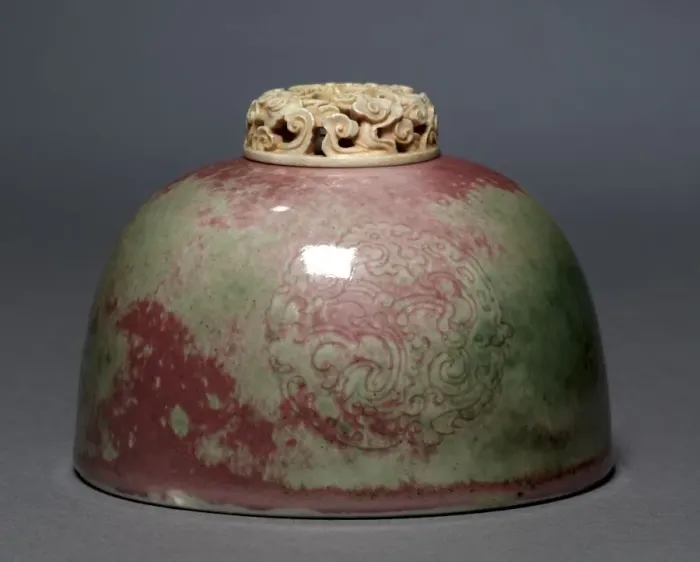 Framed Print : Water Pot with Ivory Lid, 1662-1722. Creator: Unknown Framed Print : Water Pot with Ivory Lid, 1662-1722. Creator: Unknown