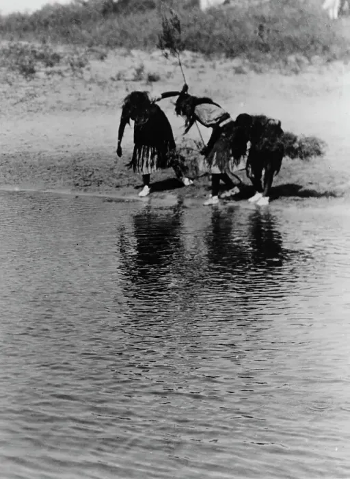 Framed Print : Water rite purification, Cheyenne animal dance, c1927. Creator: Edward Sheriff Curtis Framed Print : Water rite purification, Cheyenne animal dance, c1927. Creator: Edward Sheriff Curtis