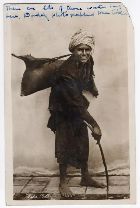 Framed Print : Water seller, Egypt, 1930s. Creator: Unknown Framed Print : Water seller, Egypt, 1930s. Creator: Unknown