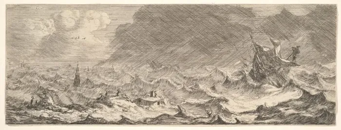 Framed Print : Water, from series The Four Elements, 17th century. Creator: Reinier Zeeman