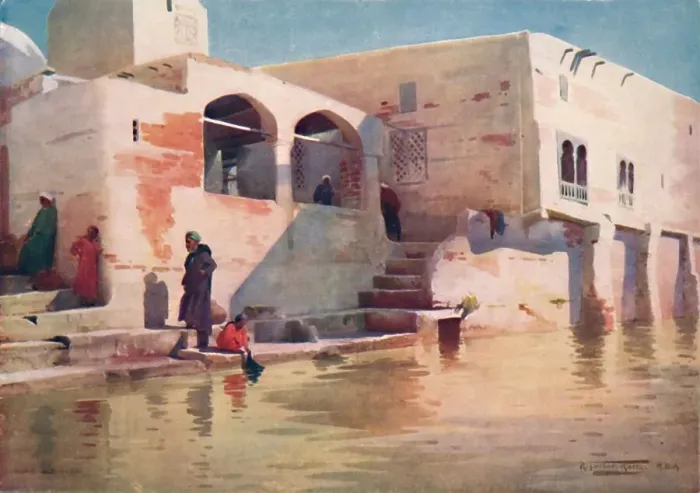Framed Print : A Water-Side Mosque at Menzala, c1880, (1904). Artist: Robert George Talbot Kelly Framed Print : A Water-Side Mosque at Menzala, c1880, (1904). Artist: Robert George Talbot Kelly