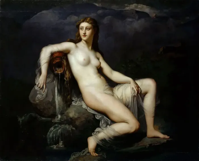 Framed Print : The Water or The Source (L Eau ou La source). Artist: Lehmann, Henri (1814-1882) Framed Print : The Water or The Source (L Eau ou La source). Artist: Lehmann, Henri (1814-1882)