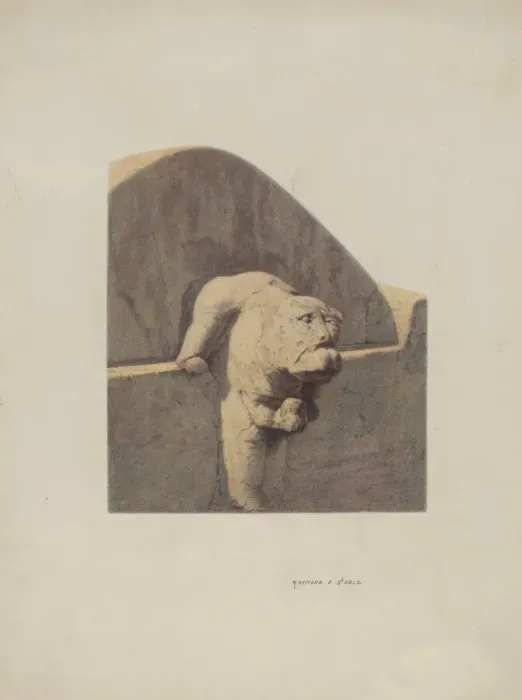 Framed Print : Water Spout, Sandstone, 1939. Creator: Raymond E. Noble Framed Print : Water Spout, Sandstone, 1939. Creator: Raymond E. Noble