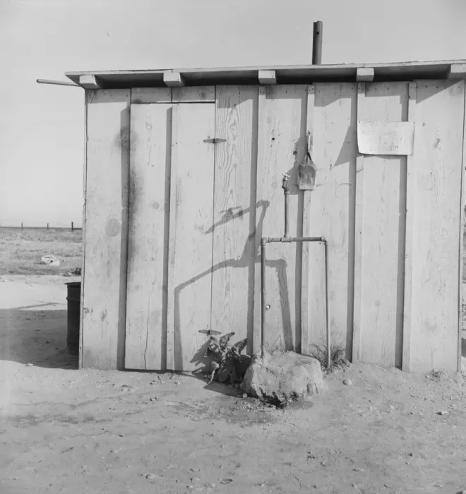 Framed Print : Water supply for ten cabins in Arkansawyers auto camp. Greenfield, Salinas Valley, California, 1939. Creator: Dorothea Lange Framed Print : Water supply for ten cabins in Arkansawyers auto camp. Greenfield, Salinas Valley, California, 1939. Creator: Dorothea Lange