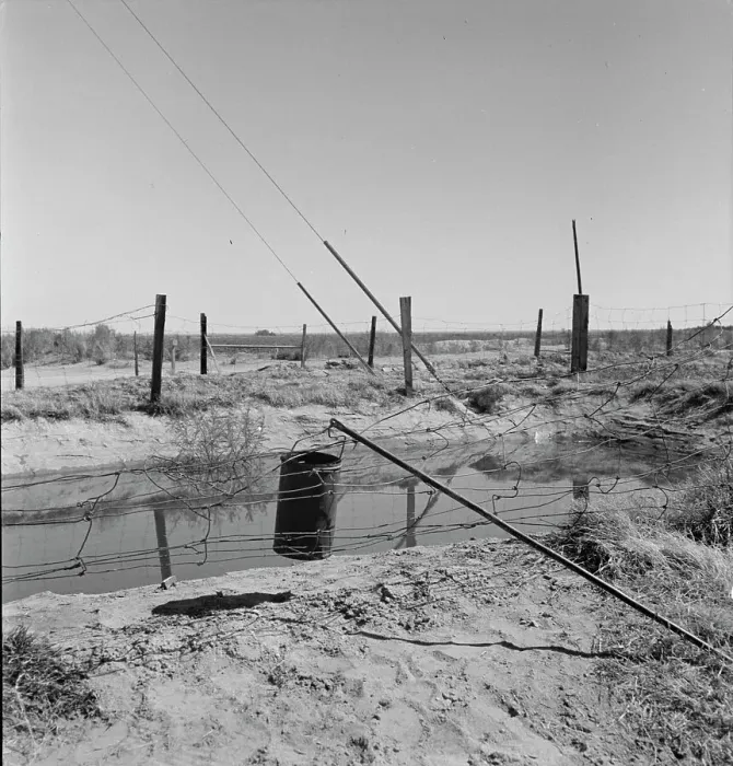 Framed Print : Water supply, California squatter camp near Calipatria, California, 1937. Creator: Dorothea Lange Framed Print : Water supply, California squatter camp near Calipatria, California, 1937. Creator: Dorothea Lange