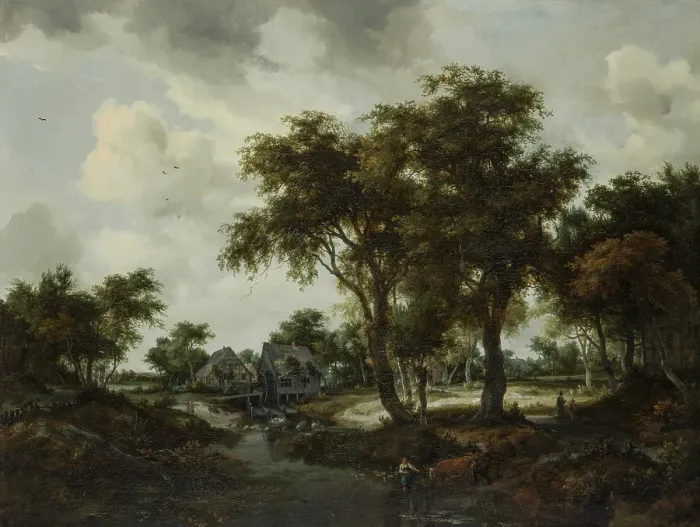 Framed Print : The Water Mill (The Trevor Landscape), 1667. Creator: Meindert Hobbema Framed Print : The Water Mill (The Trevor Landscape), 1667. Creator: Meindert Hobbema