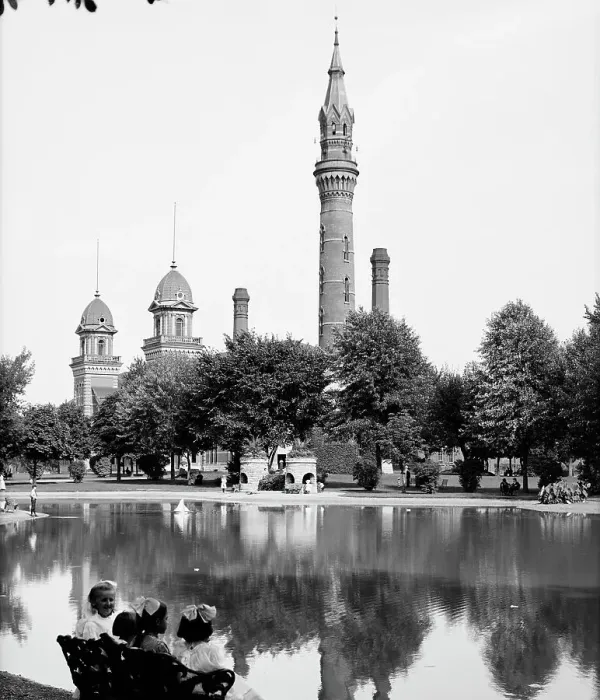 Framed Print : Water tower, Water Works Park, Detroit, Mich. between 1900 and 1910. Creator: Unknown Framed Print : Water tower, Water Works Park, Detroit, Mich. between 1900 and 1910. Creator: Unknown