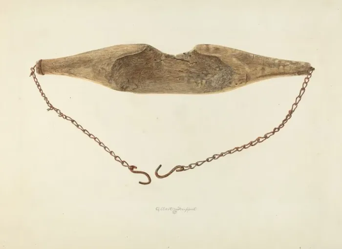 Framed Print : Water Yoke, 1938. Creator: Albert Geuppert Framed Print : Water Yoke, 1938. Creator: Albert Geuppert